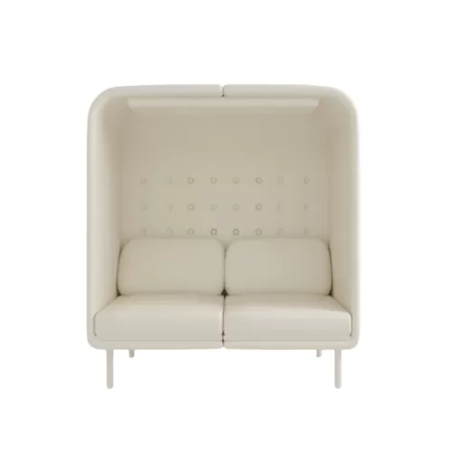 Luneta Modern Two Seater Sofa With Privacy Panel