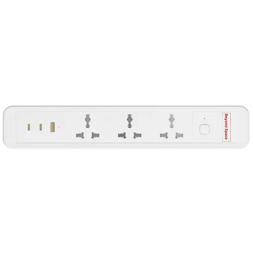 3-Power PDU with 65W Fast Charger, USB & Switch