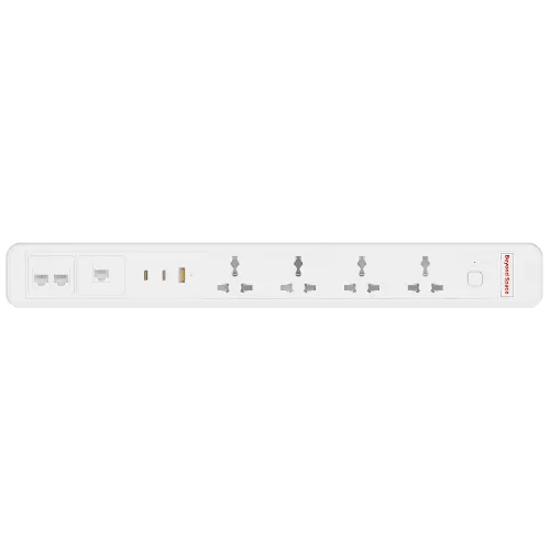 4-Power PDU with 65W Fast Charger, USB & Triple Network Ports